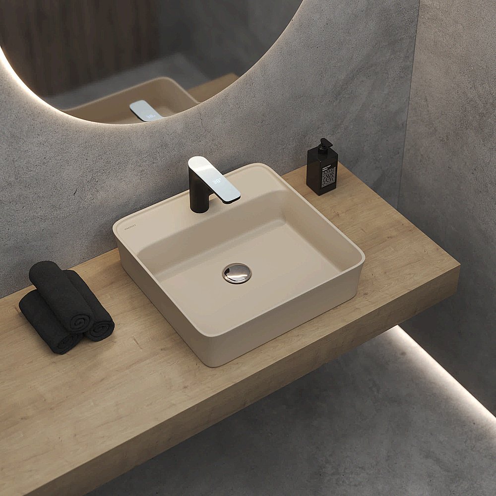 Раковина накладная BERGES Ego SL 182074 45 матовый жасмин купить в интернет-магазине Sanbest