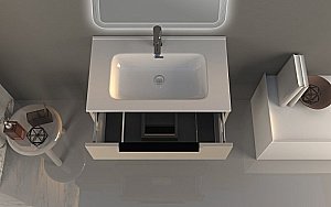 Тумба с раковиной Cezares URBAN 74 55159 75 Spatolato bianco для ванной в интернет-магазине Sanbest