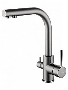 Смеситель для кухни c подключением фильтра WONZON & WOGHAND, Темный графит (WW-88458005-BGM) купить в интернет-магазине сантехники Sanbest