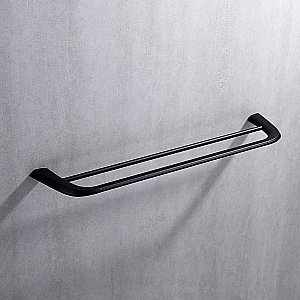 Полотенцедержатель двойной Abber NORD AA1553B 60 черный матовый купить в интернет-магазине сантехники Sanbest