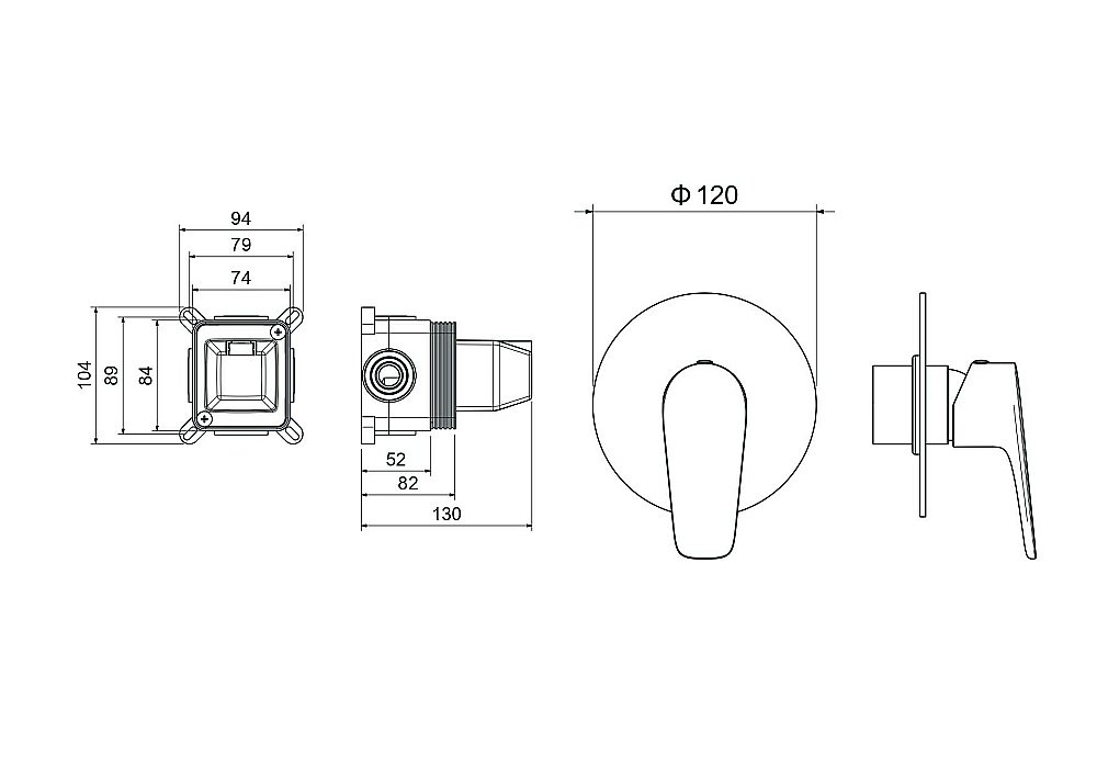 Cмеситель для душа Aquatek Бетта AQ1166MB черный матовый купить в интернет-магазине сантехники Sanbest