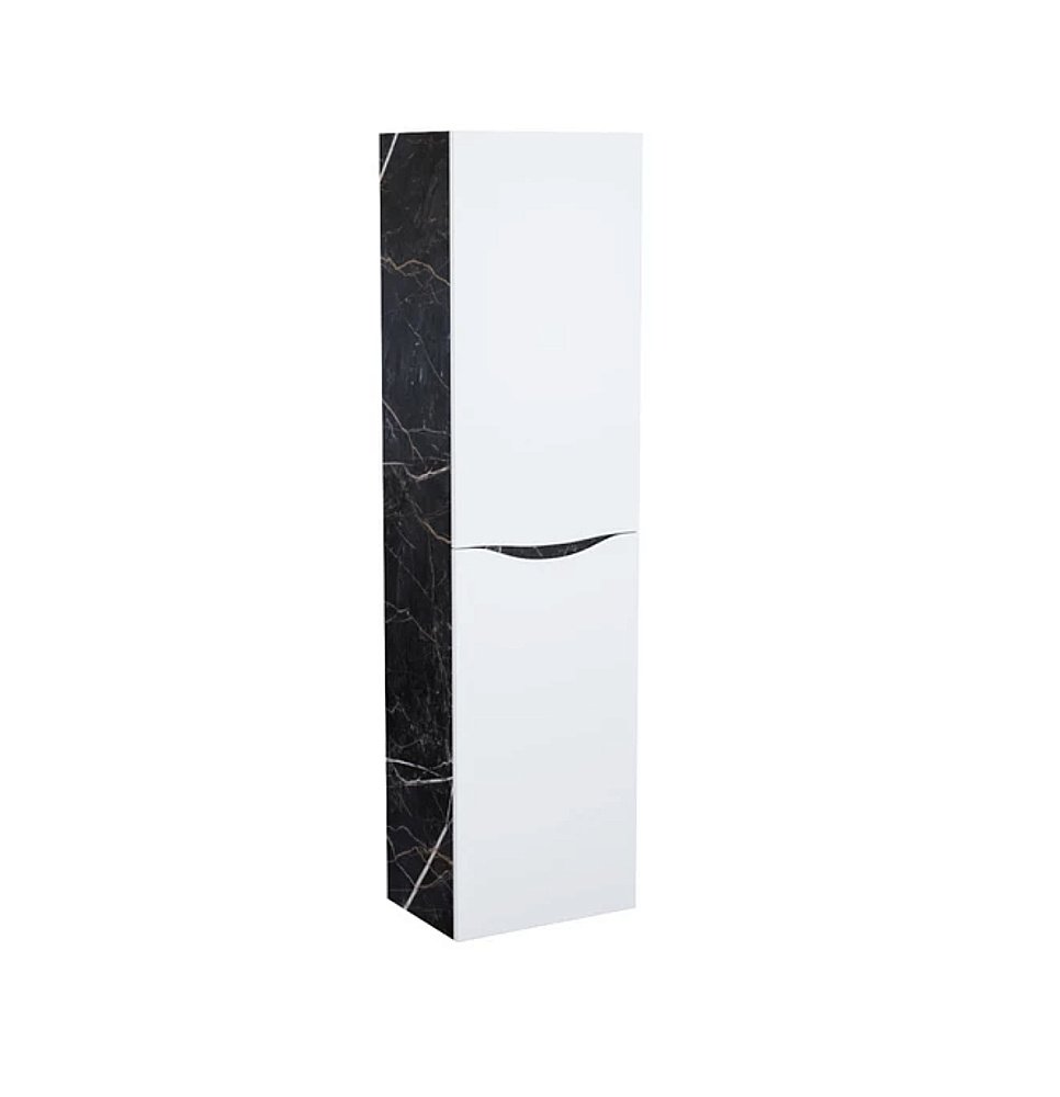 Пенал Iddis Cloud CLO40B0i97 белый матовый/черный мрамор для ванной в интернет-магазине сантехники Sanbest