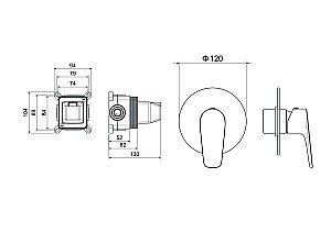 Cмеситель для душа Aquatek Бетта AQ1166MB черный матовый купить в интернет-магазине сантехники Sanbest
