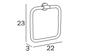 Полотенцедержатель Inda One A2416ACR хром купить в интернет-магазине сантехники Sanbest