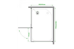 Душевой уголок Royal Bath HPV RB9140HPV-T-BL 140х90 прозрачное стекло/черный профиль купить в интернет-магазине Sanbest