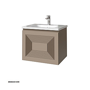 Тумба с раковиной Caprigo Modo-Quarta 60 с интегрированной ручкой, цвет на выбор для ванной в интернет-магазине Sanbest