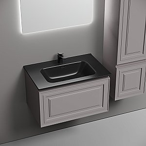 Тумба с раковиной Sancos Very 70 VR70SM серая матовая для ванной в интернет-магазине Sanbest