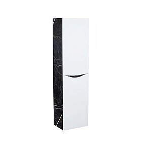 Пенал Iddis Cloud CLO40B0i97 белый матовый/черный мрамор для ванной в интернет-магазине сантехники Sanbest