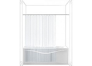 Карниз для ванны Aquanet 120 хром купить в интернет-магазине сантехники Sanbest