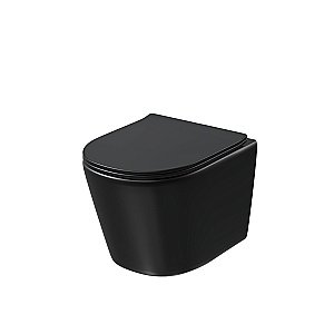 Унитаз подвесной Grossman Tornado GR-4477BMSQ безободковый, с крышкой микролифт, слив-торнадо, черный матовый купить в интернет-магазине Sanbest