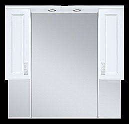 Зеркало со шкафом Misty Дива 105 П-Див04105-013 белый в ванную от интернет-магазине сантехники Sanbest