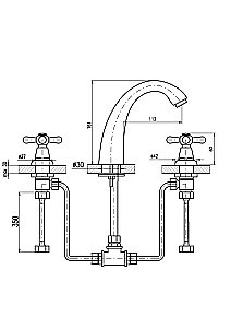 Смеситель для раковины Rav-Slezak MORAVA RETRO MK533.5Z купить в интернет-магазине сантехники Sanbest