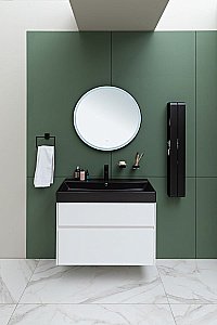 Полка Aquanet Магнум 302226 15 черная матовая купить в интернет-магазине сантехники Sanbest