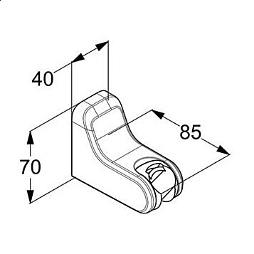 Держатель ручного душа Kludi Freshline 6455205-00 хром купить в интернет-магазине сантехники Sanbest