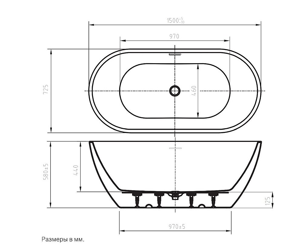 Ванна акриловая Art&Max AM-LATINA-1500-730 белая купить в интернет-магазине Sanbest