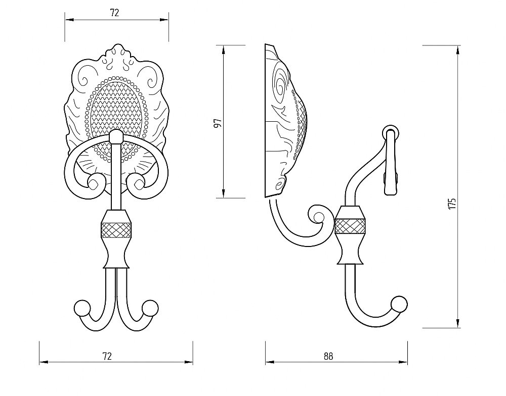 Крючок Migliore Cleopatra ML.CLE-60.704.CR хром купить в интернет-магазине сантехники Sanbest