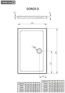 Душевой поддон Radaway Doros D 120х100 купить в интернет-магазине Sanbest