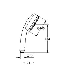 Душевая лейка Grohe New Tempesta Cosmopolitan 27574002 купить в интернет-магазине сантехники Sanbest