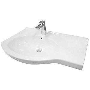 Тумба с раковиной Акватон Инди 80 белая глянцевая для ванной в интернет-магазине Sanbest