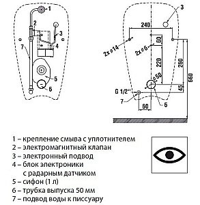 Писсуар с радарным датчиком Jika Golem 8.4307.0 купить в интернет-магазине Sanbest