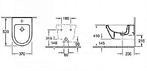 Биде подвесное Villeroy&Boch Architectura 54840001 альпийский белый купить в интернет-магазине Sanbest