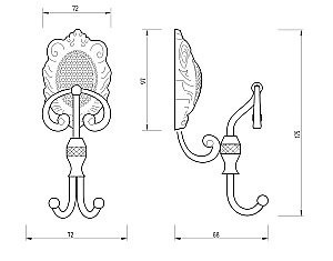 Крючок Migliore Cleopatra ML.CLE-60.704.CR хром купить в интернет-магазине сантехники Sanbest