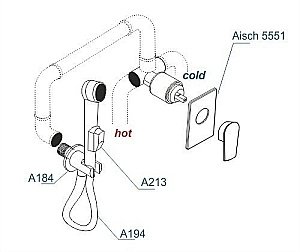 Гигиенический душ WasserKRAFT Aisch A55094 купить в интернет-магазине сантехники Sanbest
