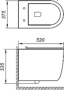 Унитаз подвесной Art&Max Elegant AM9316CHR/SC белый, с сиденьем микролифт, безободковый купить в интернет-магазине Sanbest