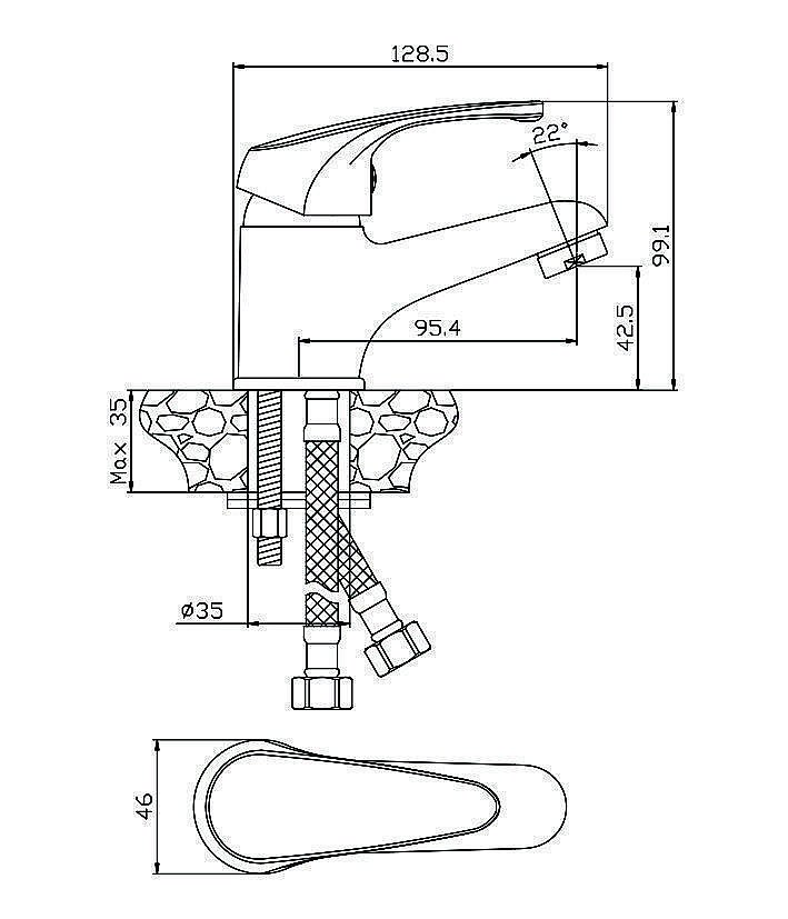 Смеситель для раковины Olive's Avila 02100AV купить в интернет-магазине сантехники Sanbest