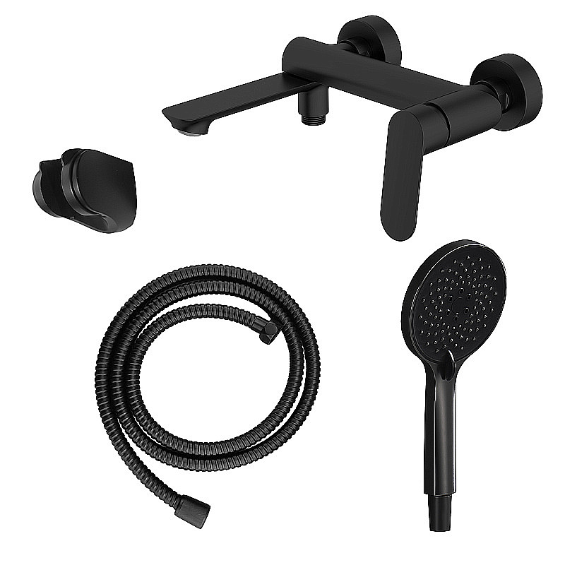 Смеситель для ванны Azario Alanti AZ-K3032B черный матовый купить в интернет-магазине сантехники Sanbest