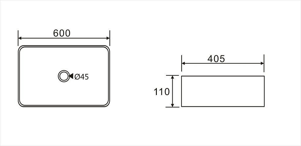 Раковина Koller Pool KVADRO 60 KR-0600-WB белая купить в интернет-магазине Sanbest