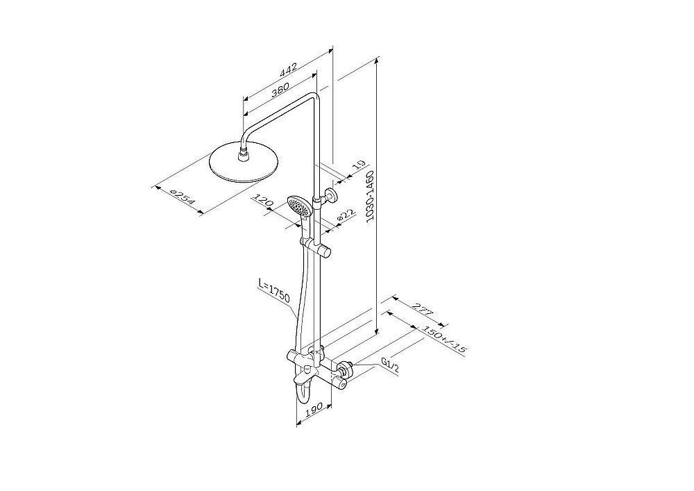 Душевая система AM.PM Spirit 2.0 F0770A510 купить в интернет-магазине сантехники Sanbest