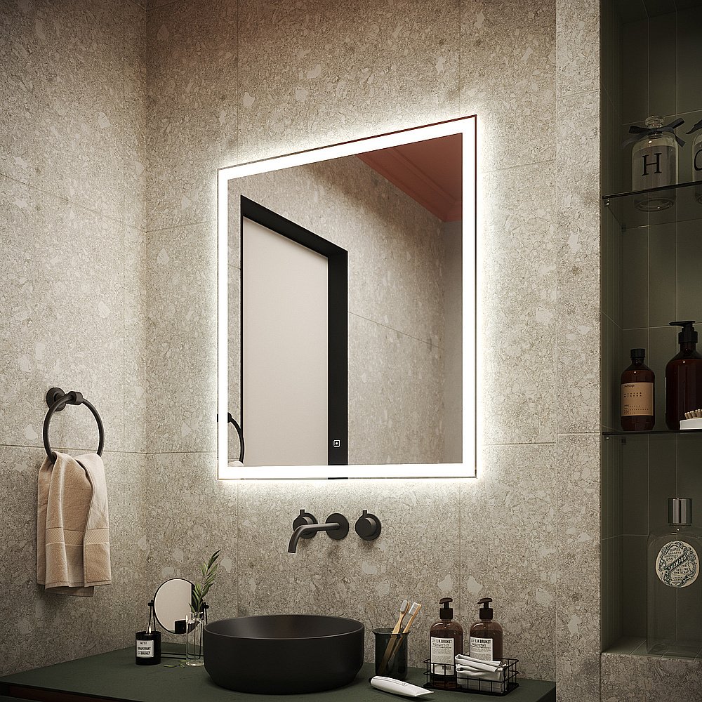 Зеркало Sancos City 70х80 CI700 белое в ванную от интернет-магазине сантехники Sanbest