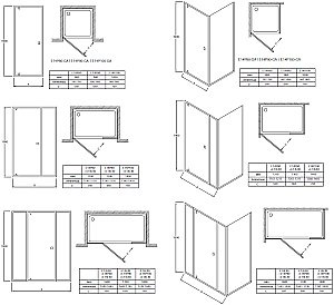 Душевой уголок Jacob Delafon SERENITY E14P90-GA+E14L40-GA+E14F80-GA 130х80 стекло прозрачное/профиль хром купить в интернет-магазине Sanbest