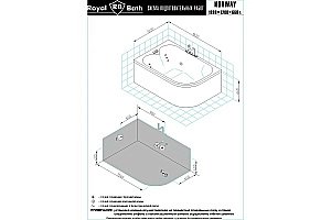 Акриловая ванна Royal Bath Norway De Luxe RB331100DL 180x120 белая с гидромассажем купить в интернет-магазине Sanbest