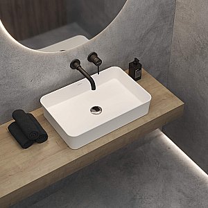 Раковина накладная BERGES Ego SL 181209 55 матовый белый купить в интернет-магазине Sanbest