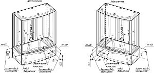 Душевой бокс Радомир Элис 168х85 стекло прозрачное/профиль черный купить в интернет-магазине Sanbest