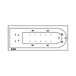 Ванна акриловая Excellent Aurum LUX WAEX.AUR17.LUX.CR 170x70 белая с гидромассажем купить в интернет-магазине Sanbest