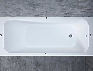 Ванна Salini Orlanda S-Sense 160x70 102015M белая матовая купить в интернет-магазине Sanbest