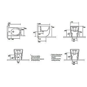 Биде напольное Kerasan Nolita 5320 Коричневый орех купить в интернет-магазине Sanbest