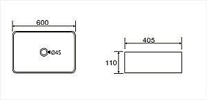 Раковина Koller Pool KVADRO 60 KR-0600-WB белая купить в интернет-магазине Sanbest