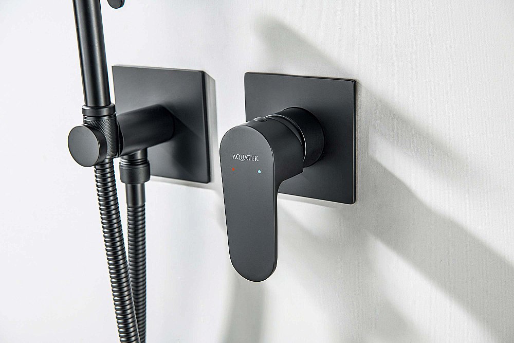 Гигиенический душ Aquatek Оберон AQ1220MB черный матовый купить в интернет-магазине сантехники Sanbest