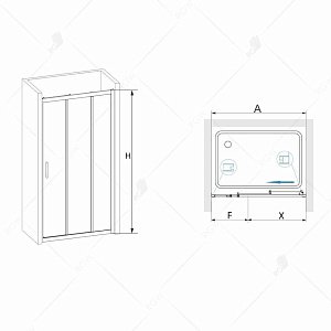 Душевая дверь RGW Passage PA-13 130 купить в интернет-магазине Sanbest