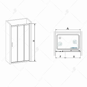 Душевая дверь RGW Passage PA-13 130 купить в интернет-магазине Sanbest