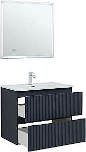 Тумба с раковиной Aquanet Джейн (Flat) 335429/254364 80 маренго для ванной в интернет-магазине Sanbest