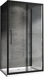 Душевой уголок ABBER Schwarzer Diamant AG30160BH-S90B-S90B 160х90 стекло прозрачное/профиль черный купить в интернет-магазине Sanbest