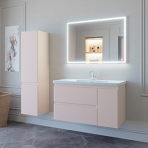 Тумба с раковиной Caprigo Forte 100 два ящика, одна дверь справа/слева, цвет на выбор/эмаль для ванной в интернет-магазине Sanbest