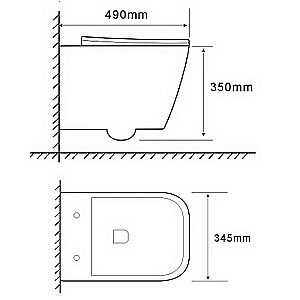 Унитаз подвесной Azario Esconda AZ-2805E белый, безободковый, с крышкой микролифт, слив торнадо купить в интернет-магазине Sanbest