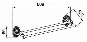 Полотенцедержатель Hayta Gabriel Classic 13960-2/BRONZE бронза купить в интернет-магазине сантехники Sanbest