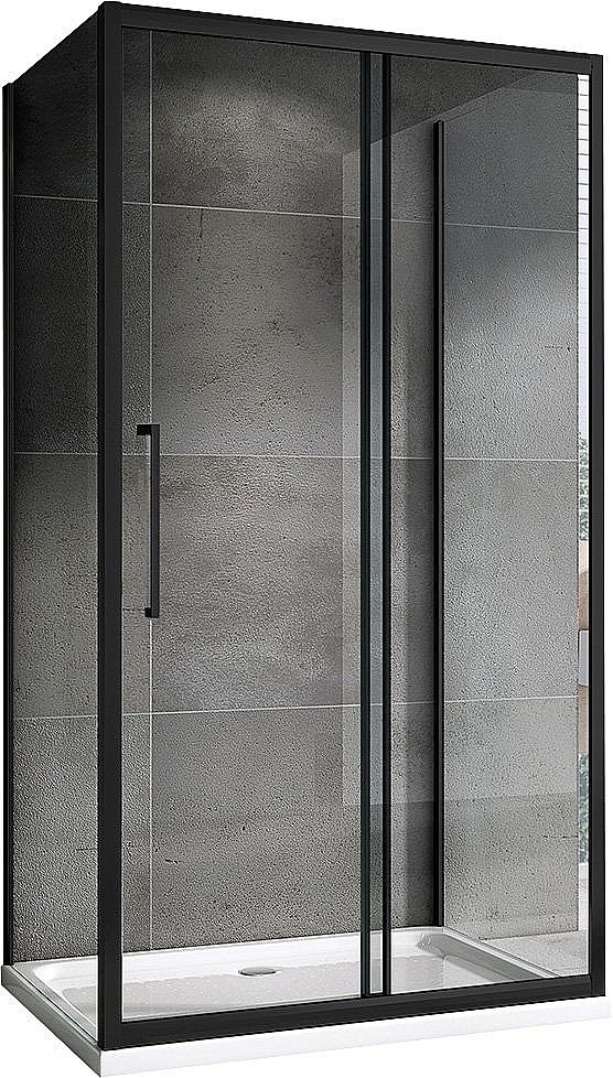 Душевой уголок ABBER Schwarzer Diamant AG30160BH-S90B-S90B 160х90 стекло прозрачное/профиль черный купить в интернет-магазине Sanbest